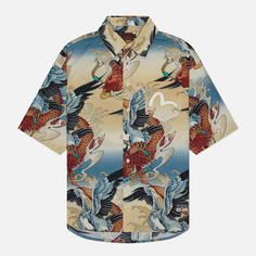 Мужская рубашка Evisu Seagull Embroidery Carp Seagull, цвет бежевый, размер S