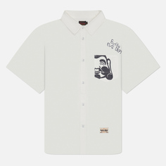 Мужская рубашка Evisu Hand Stitching Seagull Applique, цвет белый, размер S