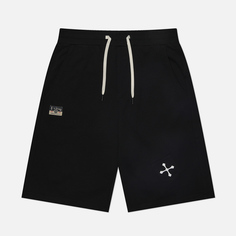 Мужские шорты Evisu Seagull Kamon Multi Pocket, цвет чёрный, размер S