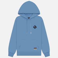 Мужская толстовка Evisu Four Suits Daruma & Godhead Embroidery Hoodie, цвет голубой, размер S