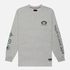 Мужской лонгслив Evisu Seagull Printed, цвет серый, размер S