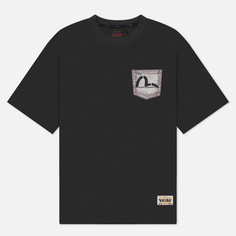 Мужская футболка Evisu Seagull Printed Pocket Kamon Print, цвет серый, размер S