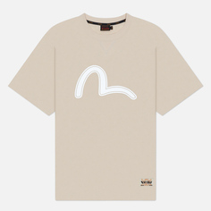 Мужская футболка Evisu Seagull Koinobori Reflective Print, цвет бежевый, размер S