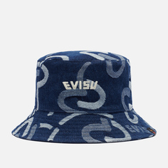Панама Evisu Seagull All Over Jacquard Denim, цвет синий