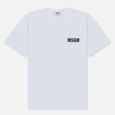 Мужская футболка MSGM Never Look Back Print, цвет белый, размер S