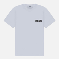 Женская футболка MSGM Never Look Back Logo, цвет белый, размер XS