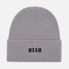 Шапка MSGM W Embroidered Micrologo, цвет серый