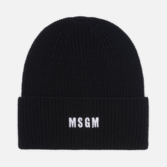 Шапка MSGM W Embroidered Micrologo, цвет чёрный