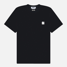 Мужская футболка MSGM Monogram Patch, цвет чёрный, размер S