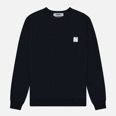 Мужская толстовка MSGM Monogram Patch, цвет чёрный, размер S