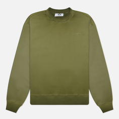 Мужская толстовка MSGM Regular Signature Tonal Embroidery, цвет оливковый, размер S