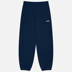Мужские брюки MSGM Micrologo, цвет синий, размер S
