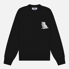 Женская толстовка MSGM Cat Sticker, цвет чёрный, размер XS