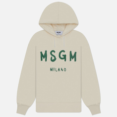 Женская толстовка MSGM MSGM Milano Brush Stroke Hoodie, цвет бежевый, размер XS