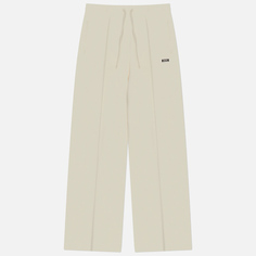 Женские брюки MSGM Impact Logo, цвет бежевый, размер XS