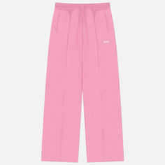 Женские брюки MSGM Impact Logo, цвет розовый, размер XS