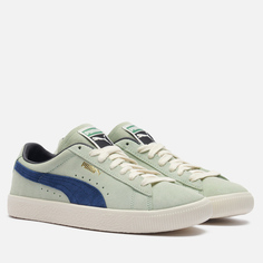 Мужские кроссовки Puma Suede VTG, цвет зелёный, размер 40.5 EU