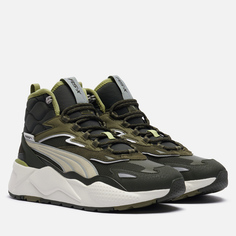 Кроссовки Puma RS-X Hi, цвет оливковый, размер 37 EU