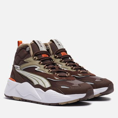Кроссовки Puma RS-X Hi, цвет коричневый, размер 37 EU