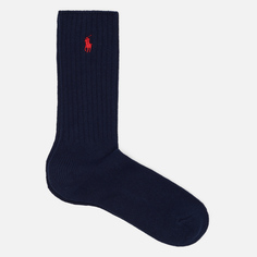 Носки Polo Ralph Lauren Stretch Cotton Blend Crew Single, цвет синий, размер 40-46 EU