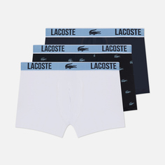 Комплект мужских трусов Lacoste Underwear 3-Pack Crocodile Print Trunk, цвет комбинированный, размер S
