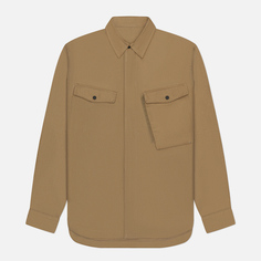 Мужская рубашка maharishi Miltype Custom Organic Cotton Twill, цвет бежевый, размер S