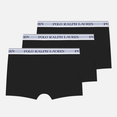 Комплект мужских трусов Polo Ralph Lauren Classic Trunk 3-Pack, цвет чёрный, размер S