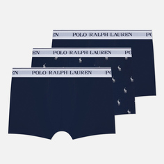 Комплект мужских трусов Polo Ralph Lauren Classic Trunk 3-Pack, цвет синий, размер S
