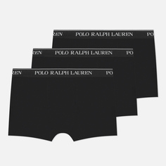 Комплект мужских трусов Polo Ralph Lauren BCI Cotton/Elastane Classic Trunk 3-Pack, цвет чёрный, размер L