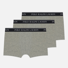 Комплект мужских трусов Polo Ralph Lauren BCI Cotton/Elastane Classic Trunk 3-Pack, цвет серый, размер S
