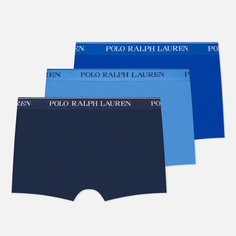 Комплект мужских трусов Polo Ralph Lauren BCI Cotton/Elastane Classic Trunk 3-Pack, цвет синий, размер S