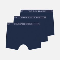 Комплект мужских трусов Polo Ralph Lauren BCI Cotton/Elastane Boxer Brief 3-Pack, цвет синий, размер XL