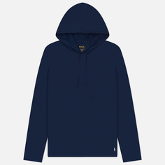 Мужской лонгслив Polo Ralph Lauren BCI Liquid Cotton Sleep Top Hoodie, цвет синий, размер S