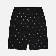 Мужские шорты Polo Ralph Lauren All Over Pony Cotton Jersey Sleep, цвет чёрный, размер S