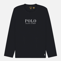 Мужской лонгслив Polo Ralph Lauren Logo Cotton Jersey Sleep, цвет чёрный, размер S