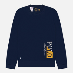 Мужская толстовка Polo Ralph Lauren Multicolored Logo Print Sleep Crew Neck, цвет синий, размер S