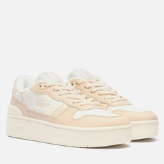 Женские кроссовки Lacoste T-Clip Platform, цвет бежевый, размер 36 EU