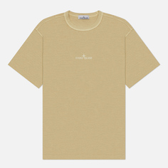 Мужская футболка Stone Island Fissato Treatment, цвет бежевый, размер S
