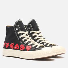 Кеды Converse x Comme des Garcons Play Chuck 70 Multi Heart Hi, цвет чёрный, размер 36.5 EU