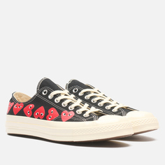 Кеды Converse x Comme des Garcons Play Chuck 70 Multi Heart Low, цвет чёрный, размер 36.5 EU