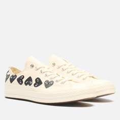 Кеды Converse x Comme des Garcons Play Chuck 70 Multi Heart Low, цвет бежевый, размер 36.5 EU