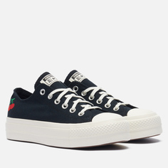 Женские кеды Converse Chuck Taylor All Star Lift Platform Cherries, цвет чёрный, размер 36.5 EU
