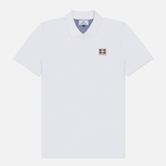 Мужское поло Aquascutum Active Club Check Patch, цвет белый, размер S