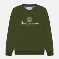 Мужская толстовка Aquascutum Active Big Logo Crew Neck, цвет зелёный, размер S