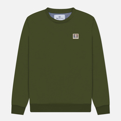 Мужская толстовка Aquascutum Active Club Check Patch Crew Neck, цвет зелёный, размер S