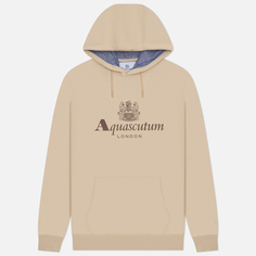 Мужская толстовка Aquascutum Active Big Logo Hoodie, цвет бежевый, размер S