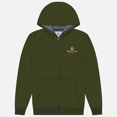 Мужская толстовка Aquascutum Active Small Logo Full Zip Hoodie, цвет оливковый, размер S