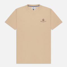 Мужская футболка Aquascutum Active Small Logo Print, цвет бежевый, размер S