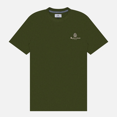 Мужская футболка Aquascutum Active Small Logo Print, цвет оливковый, размер S