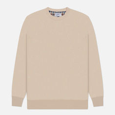 Мужской свитер Aquascutum Active Check Sleeves Patch, цвет бежевый, размер S